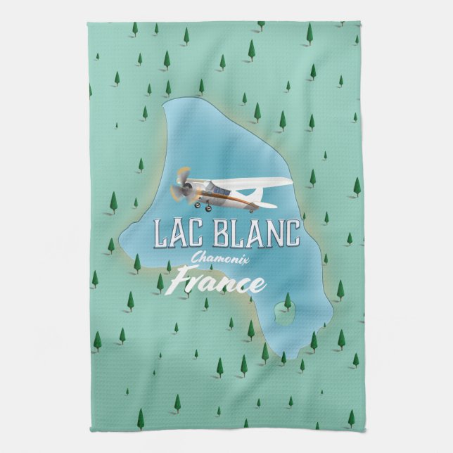 Paño De Cocina Lac Blanc, Chamonix, mapa de francia (Vertical)