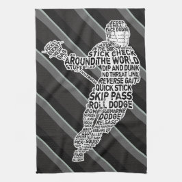 Paño De Cocina Lacrosse Player Word Art Design