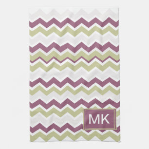 Paño De Cocina Ladrillo Chevron monogramado