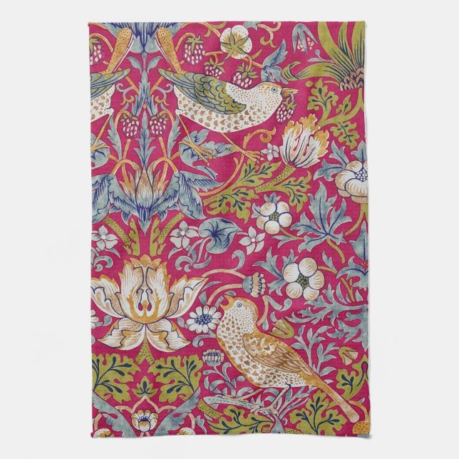 Paño De Cocina Ladrón de fresas, William Morris (Vertical)