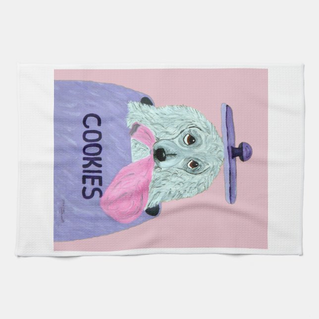 Paño De Cocina Ladrón de Galletas Caniche  (Horizontal)