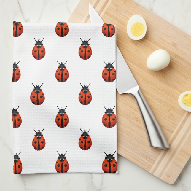Paño De Cocina Ladybugs Kitchen Towel (Doblado Cuarto)