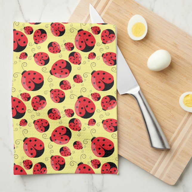 Paño De Cocina Ladybugs Kitchen Towel (Doblado Cuarto)