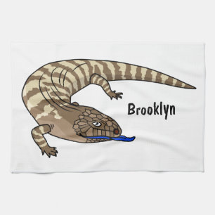 Paño De Cocina Lagarto de lengua azul reptil caricatura