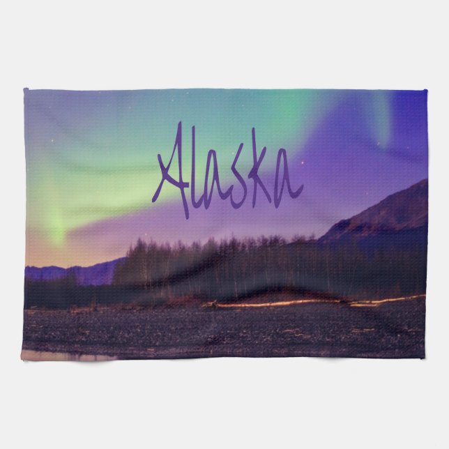 Paño De Cocina Lago Alaska Northern Lights (Horizontal)