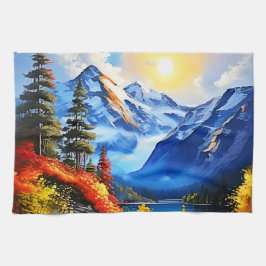 Paño De Cocina Lago de montaña: Vista panorámica