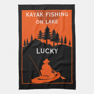 Paño De Cocina Lago Kayak Y Pesca De Río