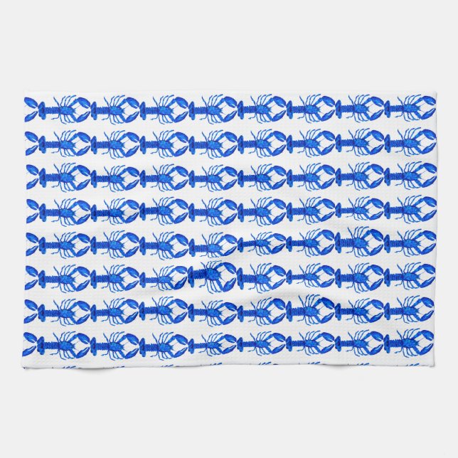 Paño De Cocina Langosta Azul (Horizontal)