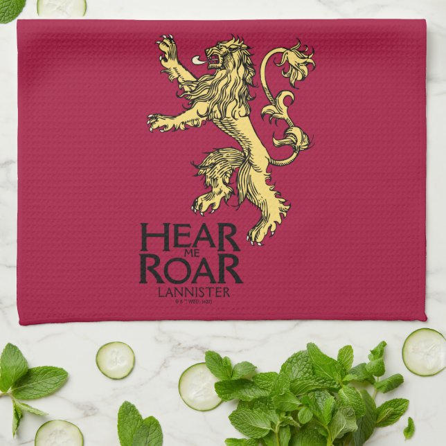 Paño De Cocina Lannister Sigil - Escúchame Roar (Doblado)
