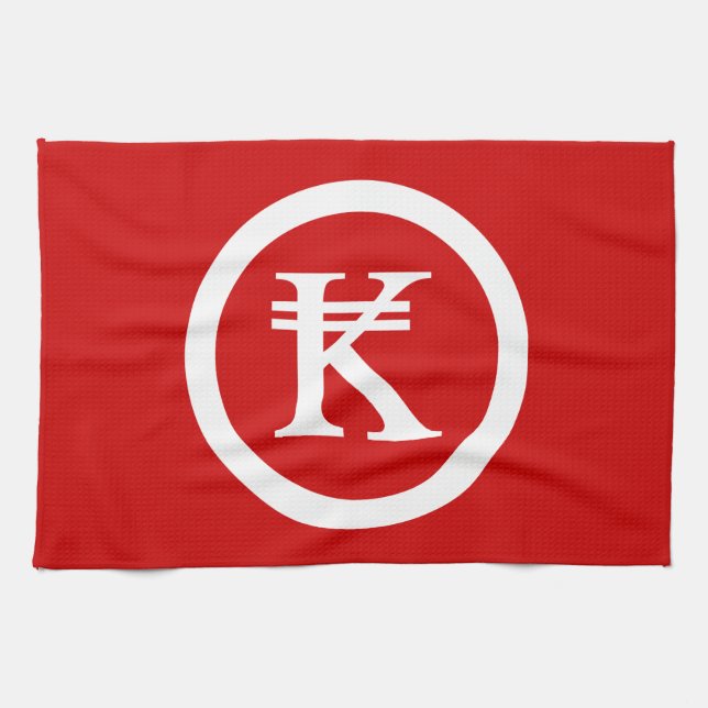 Paño De Cocina Laos Kip Lao/Rótulo de Dinero Laotiano (Horizontal)