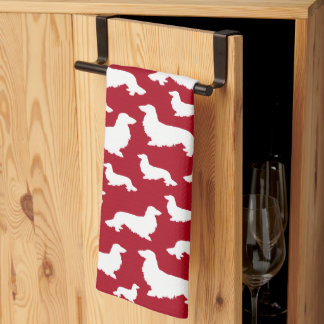 Paño De Cocina Larga Pelo Dachshund Rojo Wiener Dog Kitchen Toall