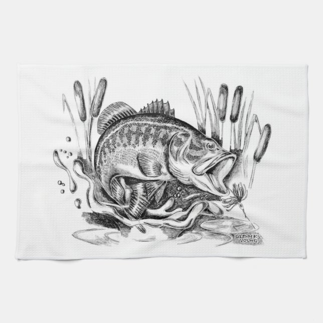 Paño De Cocina Largemouth Bass (Horizontal)