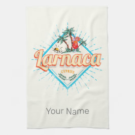 Paño De Cocina Larnaca Cyprus Retro Cocktail Vintage Sunset