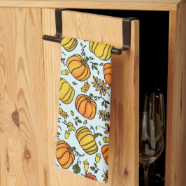 Paño De Cocina Las calabazas de la caída de Cute Boarder Feliz Dí
