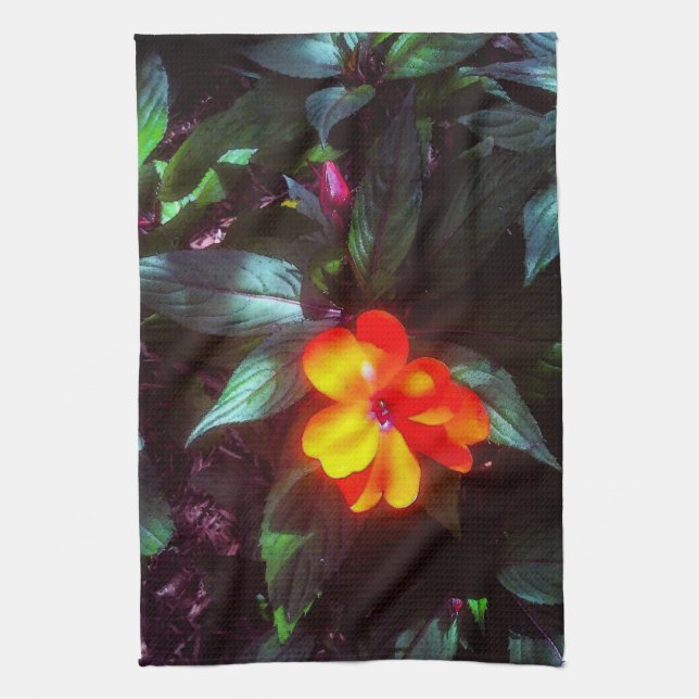 Paño De Cocina Las flores brillan con la luz del sol (Vertical)