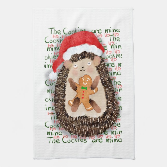 Paño De Cocina Las galletas son el erizo de los Navidades míos (Vertical)