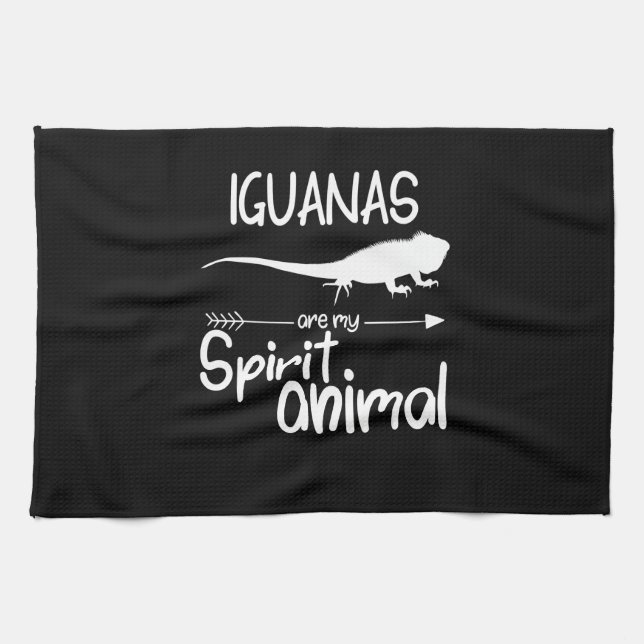 Paño De Cocina Las iguanas son mi Espíritu Regalo Animal Hombres  (Horizontal)