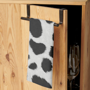 Paño De Cocina Las manchas de piel de vaca en blanco y negro