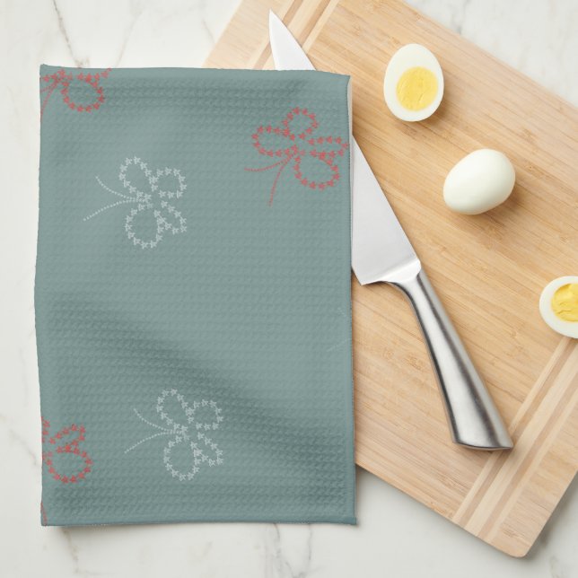 Paño De Cocina Las mariposas Stars Sage Green (Doblado Cuarto)