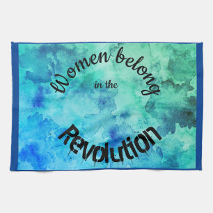 Paño De Cocina Las mujeres pertenecen en el watercolour del azul