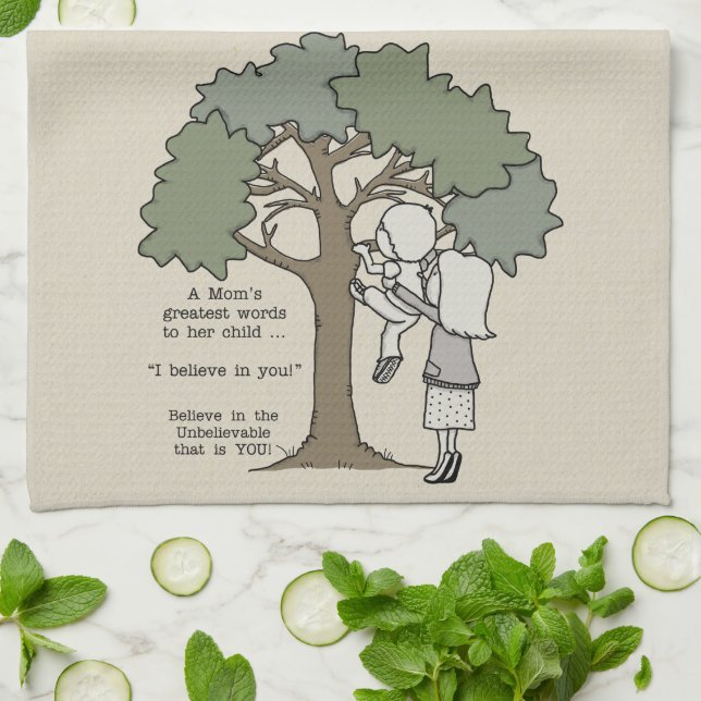 Paño De Cocina Las palabras más grandes de mamá (Doblado)