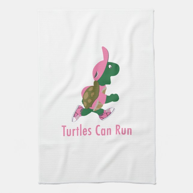Paño De Cocina Las tortugas pueden correr (Vertical)