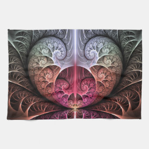 Paño De Cocina Latido, Arte fractal de fantasía surrealista abstr