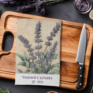 Paño De Cocina Lavanda de inspiración vintage Apothecary