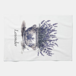 Paño De Cocina Lavanda en azul delft