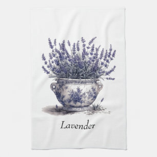 Paño De Cocina Lavanda en Delft Azul