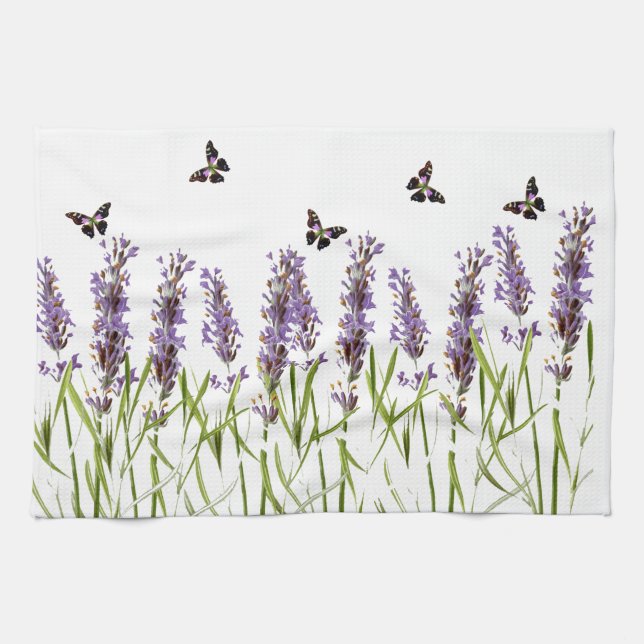 Paño De Cocina Lavanda y mariposas (Horizontal)