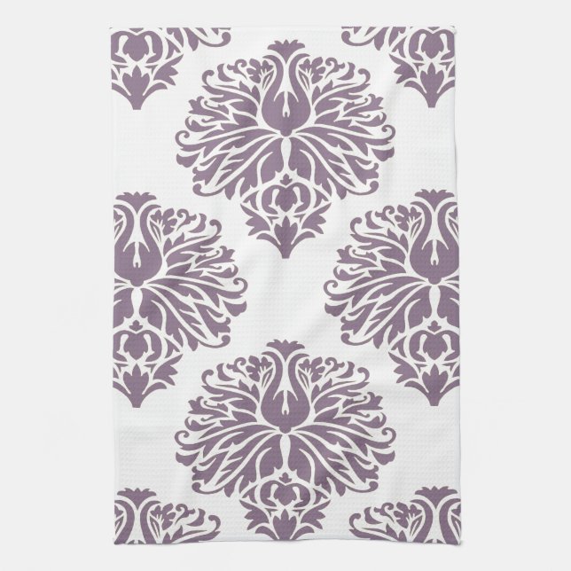 Paño De Cocina Lavender Elegant Damask (Vertical)