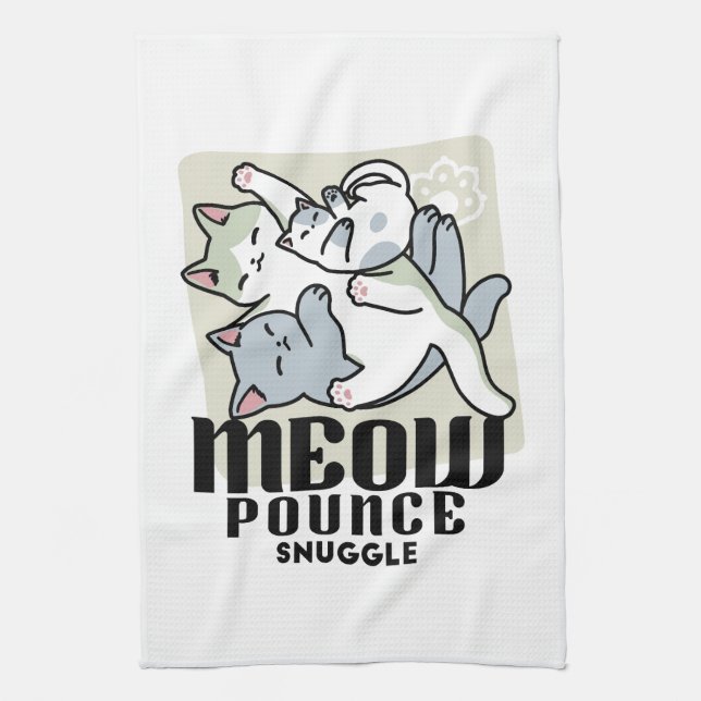 Paño De Cocina Laze Furr Days - Diseño de gatos perezosos (Vertical)