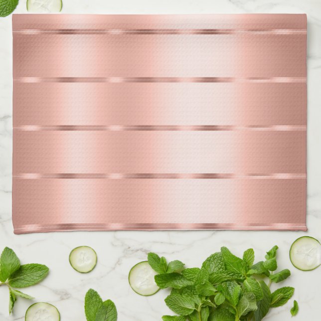 Paño De Cocina Lazo de cinta de oro rosa para despedida de solter (Doblado)