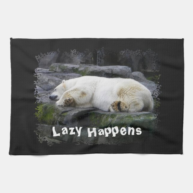 Paño De Cocina Lazy Happens Polar Bear (Horizontal)