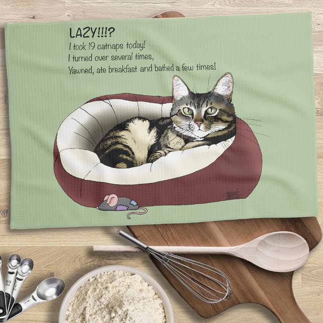 Paño De Cocina Lazy Kitty (Subido por el creador)