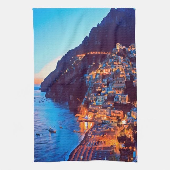 Paño De Cocina ldp POSITANO Costa Amalfitana - puesta de sol toma (Vertical)