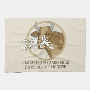 Paño De Cocina Leche de vaca hacia fuera mi nariz