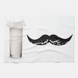 Paño De Cocina Leche Mustache