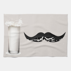 Paño De Cocina Leche Mustache Creme