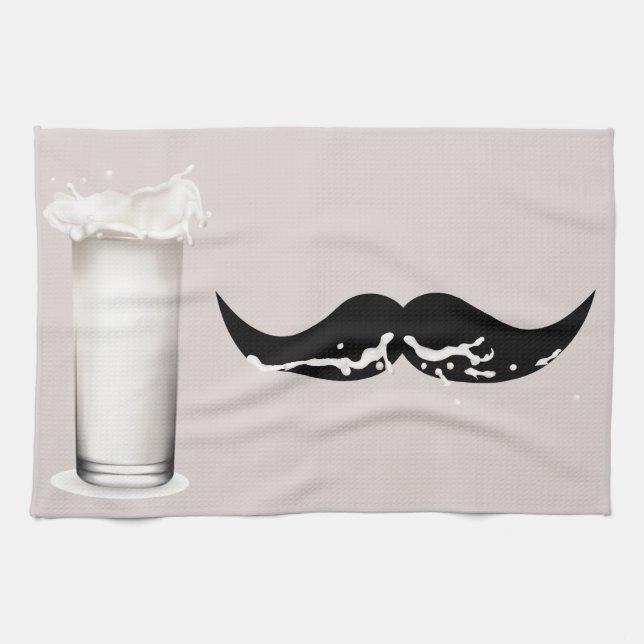 Paño De Cocina Leche Mustache Creme (Horizontal)