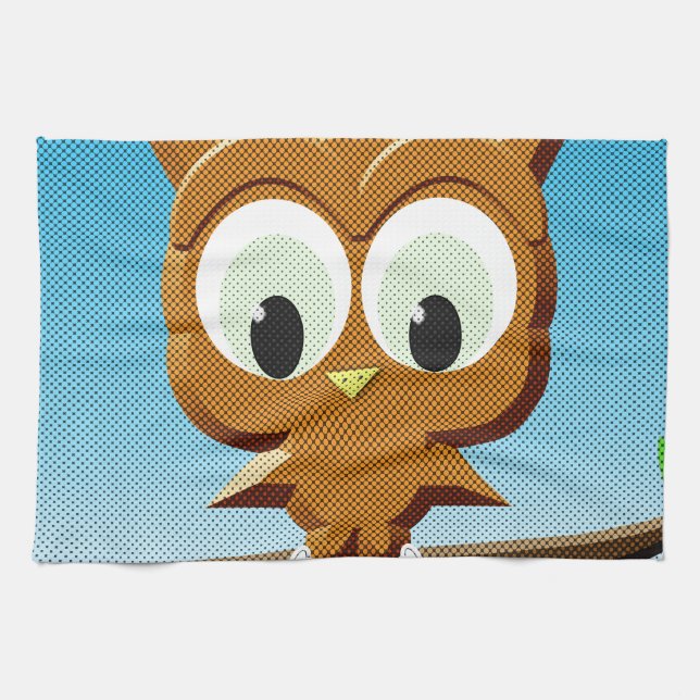 Paño De Cocina Lechuza Personalizado de impresión de noticias (Horizontal)