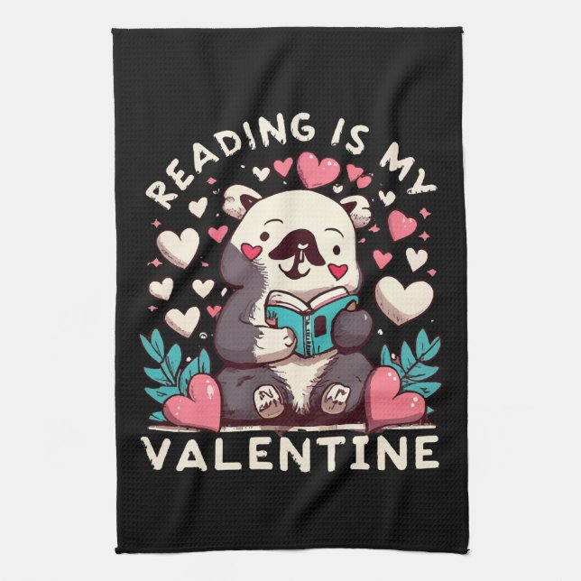 Paño De Cocina Leer Es Mi San Valentín (Vertical)