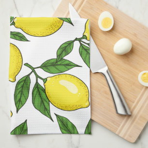 Paño De Cocina Lemon Botanless Seamless - Mano Derrada