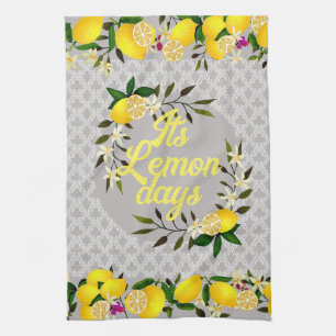 Paño De Cocina Lemon Days Motif Gray
