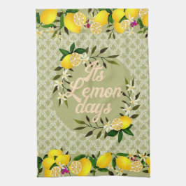 Paño De Cocina Lemon Days Motif Green