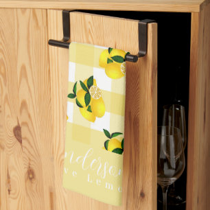 Paño De Cocina Lemon Moda Yellow Gingham
