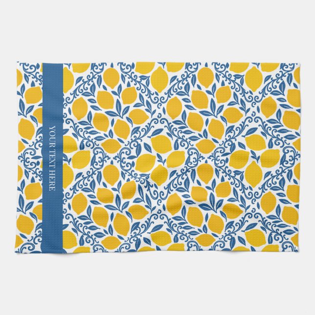 Paño De Cocina Lemon Rustic Farmhouse French Country (Horizontal)
