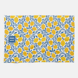 Paño De Cocina Lemon Rustic Farmhouse French Country Monogram