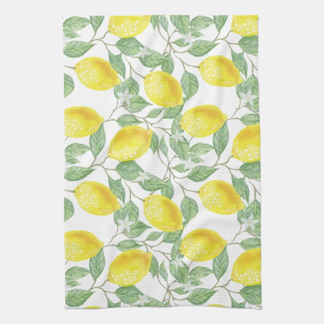 Paño De Cocina Lemones acuarelas (Vertical)